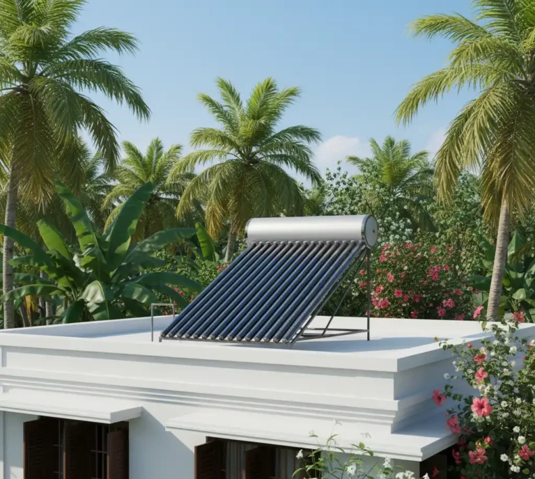 ETC Solar Water Heater installed in Kerala – Efficient and durable solar water heating system