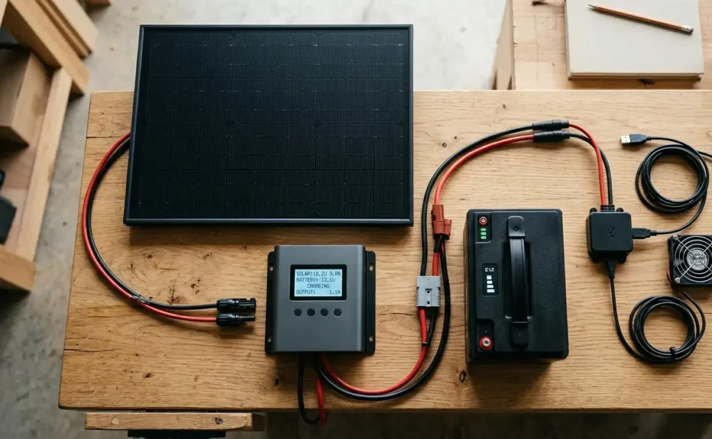 how-to-charge-battery-with-solar-panel-setup